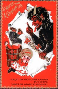 German Christmas card by English School