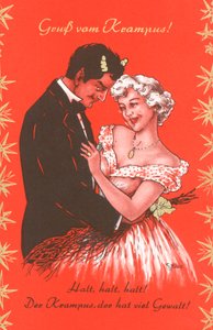 German Christmas card by English School