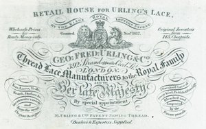 Geroge Fred Urling & Co, thread lace manufacturer by English School