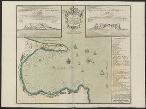 Gibraltar Bay (West and East Prospect of G. Hill.) By C. Price by English School