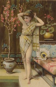 Girl Dressing Her Hair by English School