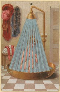 Girl taking a shower by English School