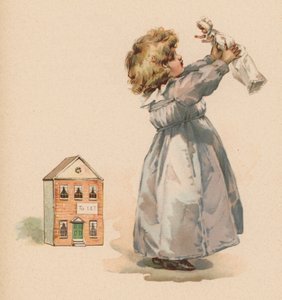 Girl with doll by English School