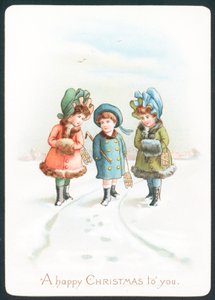 Girls walking in the snow