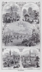 Glasgow (engraving) by English School
