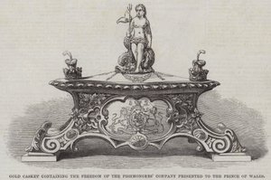 Gold Casket containing the Freedom of the Fishmongers