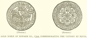 Gold Noble of Edward III, 1344, Commemorating the Victory at Sluys