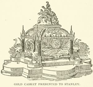 Gold casket presented to Stanley by English School