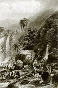 Gold washing in the Brazil by English School