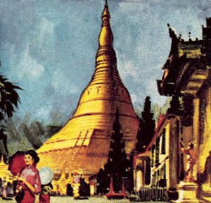 Golden Pagoda in Rangoon
