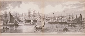 Grand Panorama of London, from the River Thames looking towards Shadwell, East India Docks and Limehouse, 1849