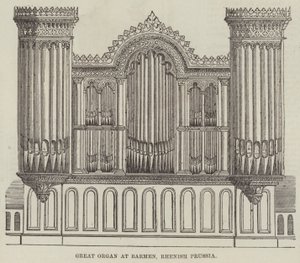 Great Organ at Barmen, Rhenish Prussia by English School
