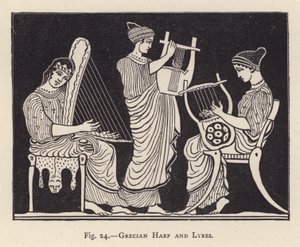 Grecian Harp and Lyres by English School