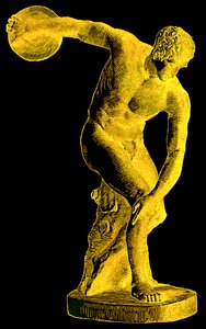 Greek Athlete Throwing the Discus, Illustration from Cassell