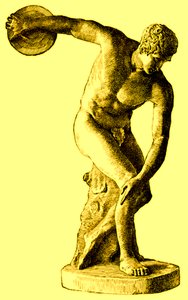 Greek Athlete Throwing the Discus, Illustration from Cassell