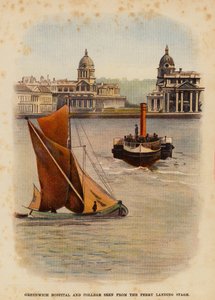 Greenwich Hospital and College Seen from the Ferry Landing Stage by English School