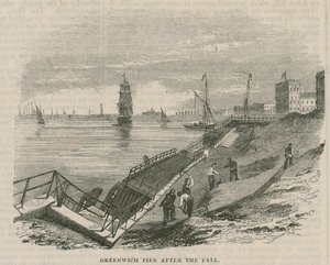 Greenwich Pier After the Fall by English School