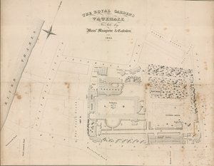 Ground plan of Vauxhall Gardens, London by English School