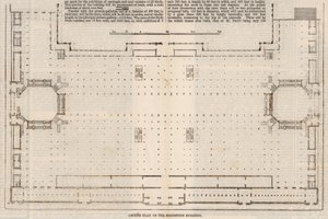 Ground plan of the International Exhibition Building of 1862 by English School