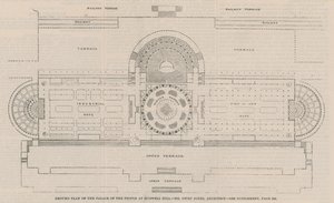 Ground Plan of the Palace of the People at Muswell Hill by English School