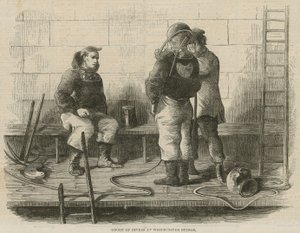 Group of Divers at Westminster Bridge by English School