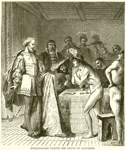 Guacanagari Taking His Leave of Columbus by English School