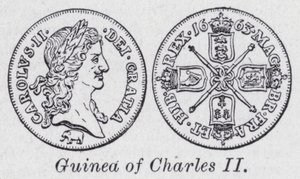 Guinea of Charles II by English School