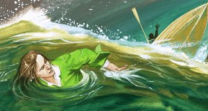 Gulliver shipwrecked by English School