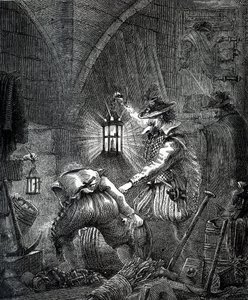 Gunpowder Plot: Conspiracy of Catholics (engraving) by English School