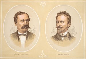 Gustav Nachtigal and Gerard Rohlfs, illustration from The Pictorial Edition of the Life and Discoveries of David Livingstone by J. Ewing Richie by English School