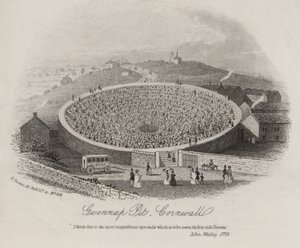 Gwennap Pit, Cornwall, where John Wesley preached on numerous occasions between 1762 and 1789 (engraving) by English School