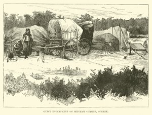 Gypsy Encampment on Mitcham Common, Surrey