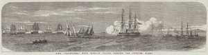 HMS Dauntless, with Russian Prizes, passing the Swedish Fleet by English School