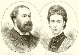 H.R.H. the Prince of Wales (B. November 9, 1841). H.R.H. the Princess of Wales (B. December 1, 1844) by English School
