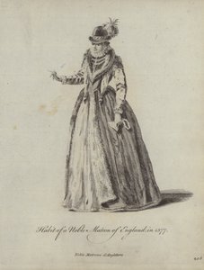 Habit of a Noble Matron of England in 1577 by English School