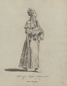Habit of a Persian Lady in 1568 by English School
