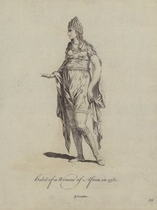 Habit of a Woman of Africa in 1581 by English School