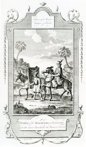 Habit of the Horsemen in Barbary, illustration taken from Moore