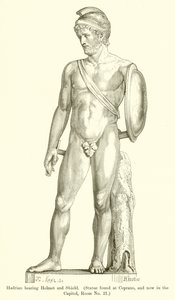 Hadrian Bearing Helmet and Shield by English School