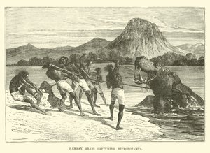 Hamran Arabs Capturing Hippopotamus by English School