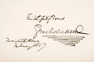 Handwriting and Signature of Charles Dickens