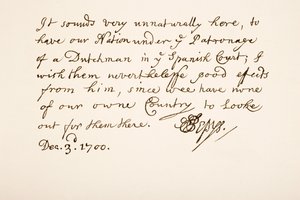 Handwriting and Signature of Samuel Pepys, 1700 by English School