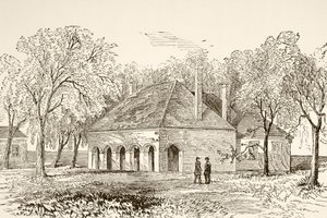Hanover Court House, Virginia by English School