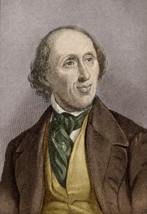 Hans Christian Andersen (1805-75) (Later Colouration) by English School