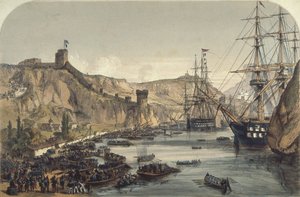 Harbour of Balaklava Looking Toward the Black Sea, 1859 by English School
