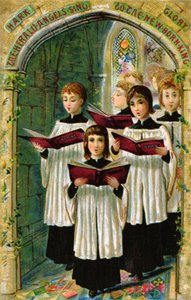 Hark the Herald Angels Sing, Victorian Postcard