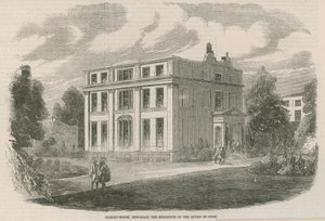 Harley House, New Road, London, the Residence of the Queen of Oude by English School