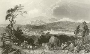 Harvest Scene in New Hampshire by English School