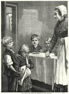 "He piloted her into the presence of the mistress" by English School