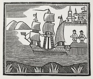 He Sets Sail on His Eventful Voyage by English School